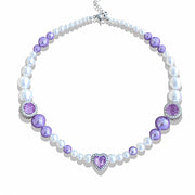 Small design purple pearl love necklace – Jewelry Gift Ideas — 3