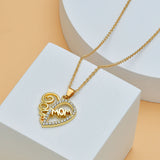 Mother's Day Mom Heart Shape With Diamond Letter – Gifts for Her — 11