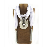 Round Chain Fringe Pendant Scarf Shawl Scarf – Jewelry Gift Ideas — 1