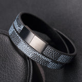 Stainless steel leather bracelet – Jewelry Gift Ideas — 2