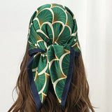 Sweet Artificial Silk Scarf Women's Green 70cm – Stylish Gifts — 3