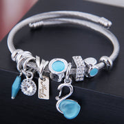 Metal Wild Simple Swan Pendant Bracelet – Jewelry Gift Ideas — 2
