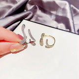 Snake Curved Line Adjustable Fashion Statement Ring – Stylish Gifts — 3