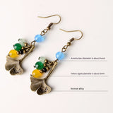 Handmade Earrings Ginkgo Leaf Eardrops Ethnic – Gift Ideas — 10