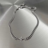 Asterism Stitching Cuban Link Chain Titanium – Jewelry Gift Ideas — 2