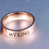 My King Queen Ring 14k Rose Gold Couple Ring – Gifts for Couples — 2