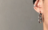 Titanium steel chain hoop earrings – Meaningful Gifts — 5