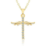 Angel Wings Cross Pendant Necklace For Woman – Jewelry Gift Ideas — 2