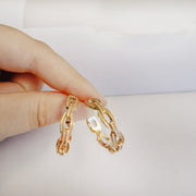 Fashion All-Match Color Painting Oil Ear Hoop Earrings – Stylish Gifts — 1