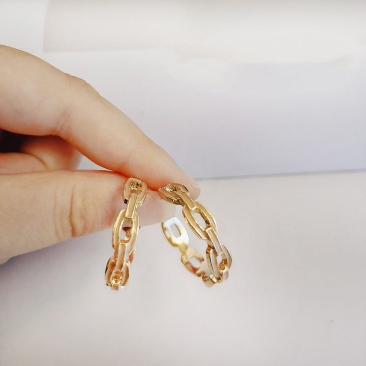 Fashion All-Match Color Painting Oil Ear Hoop Earrings – Stylish Gifts — 1