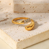 High-grade Micro-set Zircon Geometric Ring – Thoughtful Gifts — 4