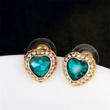 Jewelry Set Peach Heart Rhinestone Earrings Love – Jewelry Gift Ideas — 9