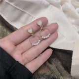 Fairy White Peach Heart Cute Earrings Show Thin Face – Stylish Gifts — 2