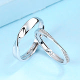 S925 Sterling Silver Couple Rings With Diamonds – Gifts for Her — 1