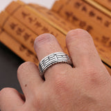 Handmade Vintage Thai Silver Turning Scripture Big – Gifts for Him — 3