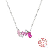 Women's Collarbone Necklace With Colored Diamonds – Jewelry Gift Ideas — 6