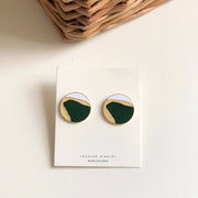 Geometric color drop oil stitching earrings – Stylish Gifts — 4
