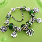 Painted leaf flower bracelet – Jewelry Gift Ideas — 1