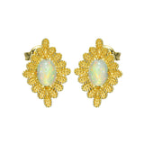 Vintage Natural Opal Earrings 925 Silver – Birthday Gifts — 4