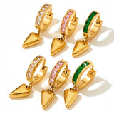 Fashion Earrings Studded With Zircon Stainless Steel – Stylish Gifts — 8