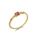 Sterling Silver Garnet Wave Ring – Surprise Gifts — 5