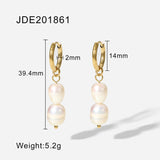Gold Plated Hoop Pearl Earrings – Practical Gifts — 5