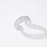 Sterling Silver Light Luxury Ring Hollow Pattern – Birthday Gifts — 5