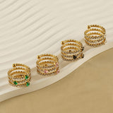 Stainless Steel 18K Full Diamond Multilayer Ring – Birthday Gifts — 20