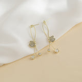 Elegant Butterfly Earrings Long Slimming Flower – Useful Gifts — 5