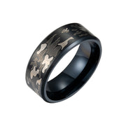 Camouflage Three-color Ring Military Fan Titanium – Jewelry Gift Ideas — 9