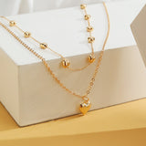 Double-layer Heart Pendant Fine Chain Necklace – Jewelry Gift Ideas — 3