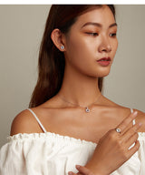 Platinum Plated Sparkle Little Sun Necklace Stud – Jewelry Gift Ideas — 8
