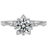 Diamond Luxury Snowflake Starry Rose Gold Ring – Practical Gifts — 3