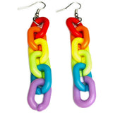 Six-color Rainbow Acrylic Chain Earrings Japanese – Stylish Gifts — 5