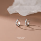 Silver Diamond Fried Dough Twist Earrings Female – Gifts for Her — 4
