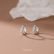 Silver Diamond Fried Dough Twist Earrings Female – Gifts for Her — 4