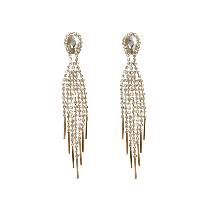 Bride With Rhinestone Earrings Super Flash Long – Gifts for Couples — 1