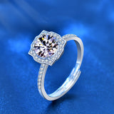 Women's 925 Silver 1 Carat Moissanite Ring – Gifts for Her — 1