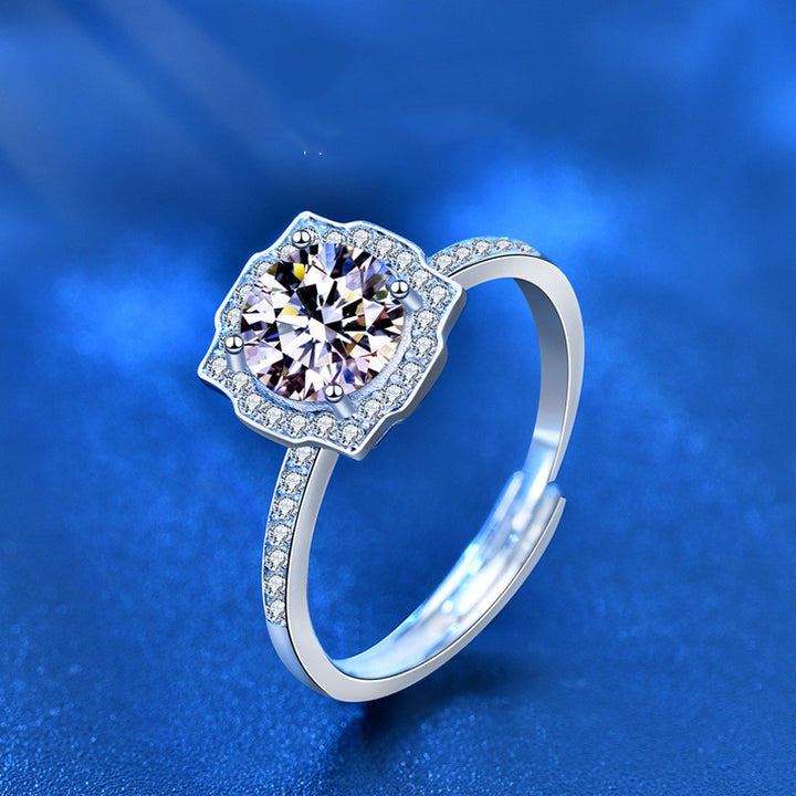 Women's 925 Silver 1 Carat Moissanite Ring – Gifts for Her — 1