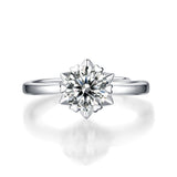 S925 Moosanshi Snowflake Star Awn Ring Creative Trend – Stylish Gifts — 3