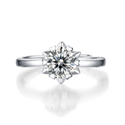 S925 Moosanshi Snowflake Star Awn Ring Creative Trend – Stylish Gifts — 3