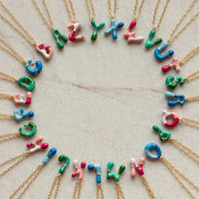 Brass Epoxy Capsule 26 Letter Necklace For Women – Jewelry Gift Ideas — 1