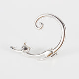 Single Piece Punk Style Cat Post Earring with Ear Cuff – Stylish Gifts — 10
