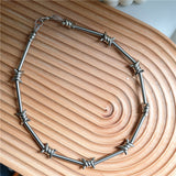 Briar Iron Thorn Bamboo Knot Necklace – Jewelry Gift Ideas — 6