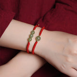 Women's Hetian Jade Transfer Beads Red String – Jewelry Gift Ideas — 1