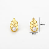Leaf-shapepd Stud Earrings Ornament – Small Gift Ideas — 13
