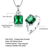 Fashion Sterling Silver Nano Emerald Pendant Ring – Stylish Gifts — 4