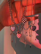 Checkerboard Love Titanium Steel Chain Necklace – Jewelry Gift Ideas — 10