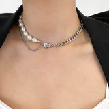 Women's Pearl Splicing Love Necklace – Jewelry Gift Ideas — 3