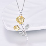 Golden Rose Flower Pendant Necklace – Jewelry Gift Ideas — 5